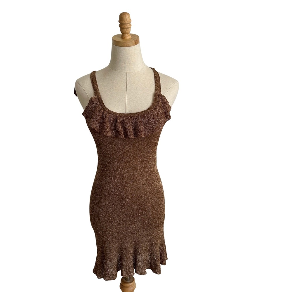 Frenchi Brown Mini Dress